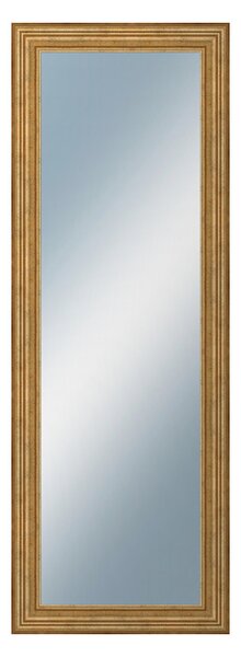DANTIK - Zrkadlo v rámu, rozmer s rámom 50x140 cm z lišty HRAD zlatá patina (2822)