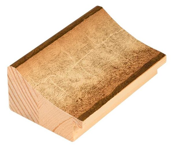 DANTIK - Zrkadlo v rámu, rozmer s rámom 50x100 cm z lišty DOPRODEJMETAL bielozlatá (3023)