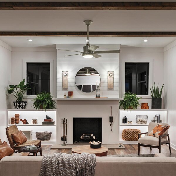 STROPNÝ VENTILÁTOR, 132/43 cm Elstead Lighting - Interiérové svietidlá