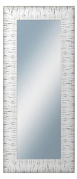 DANTIK - Zrkadlo v rámu, rozmer s rámom 60x140 cm z lišty SAUDEK biela čierne čiary (2512)