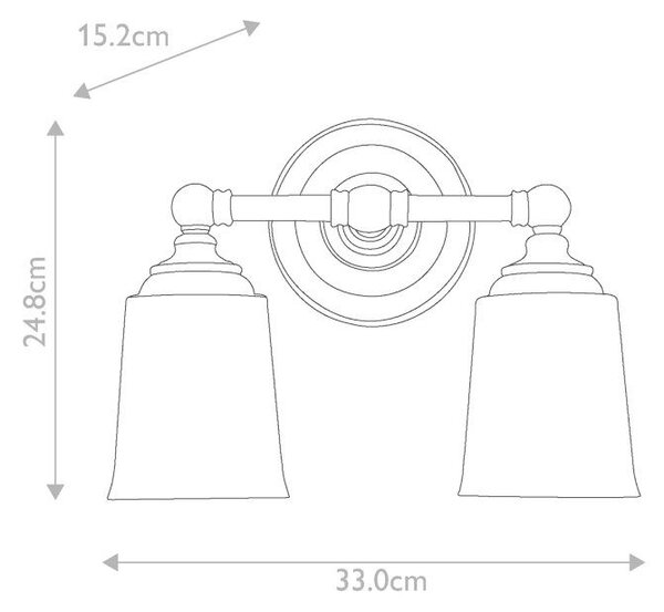 NÁSTENNÉ SVIETIDLO DO KÚPEĽNE, 33/24.8 /15.2 cm Elstead Lighting - Interiérové svietidlá