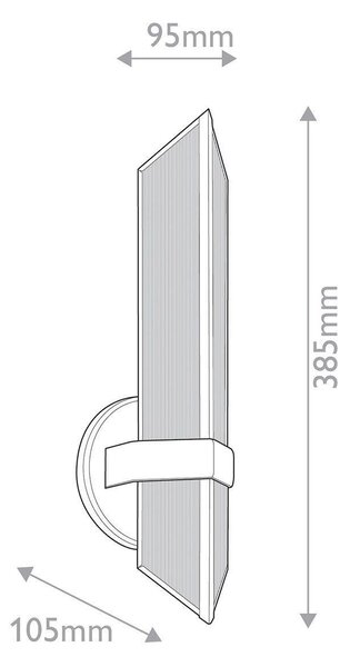 NÁSTENNÉ SVIETIDLO, 38,5/9,5/10,5 cm Elstead Lighting - Interiérové svietidlá