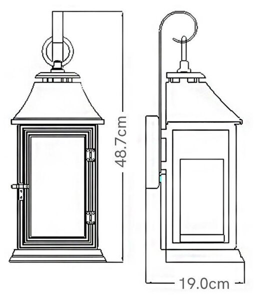 VONKAJŠIE NÁSTENNÉ SVIETIDLO, 19/18,4/48,7 cm Elstead Lighting - Online Only bytové doplnky, Online Only