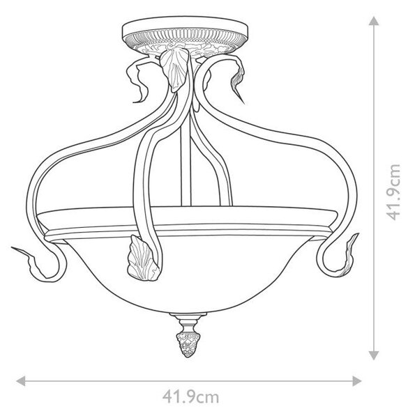 STROPNÉ SVIETIDLO, 41.9/41.9 cm Elstead Lighting - Interiérové svietidlá