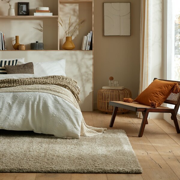 Flair Rugs, Kusový koberec Shaggy Teddy Natural, 120x170, béžová, obývacia izba