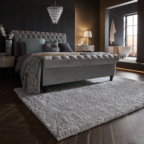 Flair Rugs , Kusový koberec Shaggy Teddy Grey, 80x150, šedá, obývacia izba
