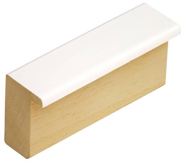 DANTIK rám na obraz 40x50 | PERLA bílá lesklá vysoká (Plexi Čiré)
