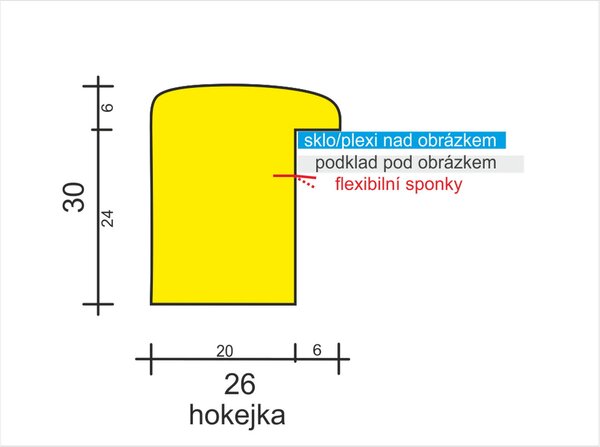 DANTIK rám na obraz 59,4x84 | BOX modrá mořená (Plexi Čiré)