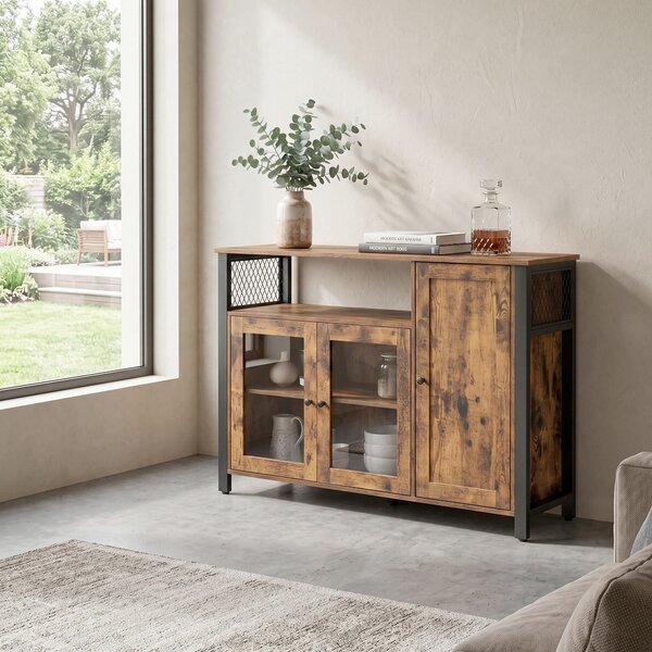 KOMODA, hnedá, čierna, 110/75/33 cm Boxxx - Komody, Online Only