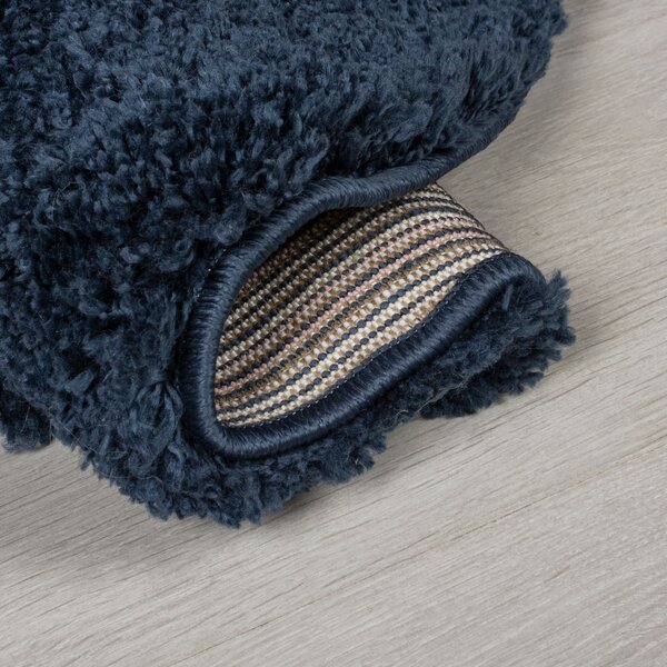Flair Rugs Kusový koberec Shaggy Teddy Navy kruh - 133x133 (priemer) kruh cm