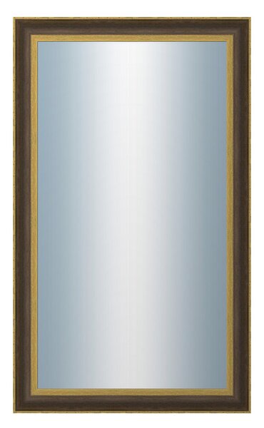 DANTIK - Zrkadlo v rámu, rozmer s rámom 60x100 cm z lišty ZVRATNÁ čiernozlatá plast (3071)