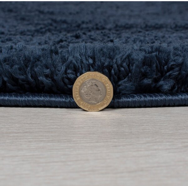 Flair Rugs Kusový koberec Shaggy Teddy Navy kruh - 133x133 (priemer) kruh cm