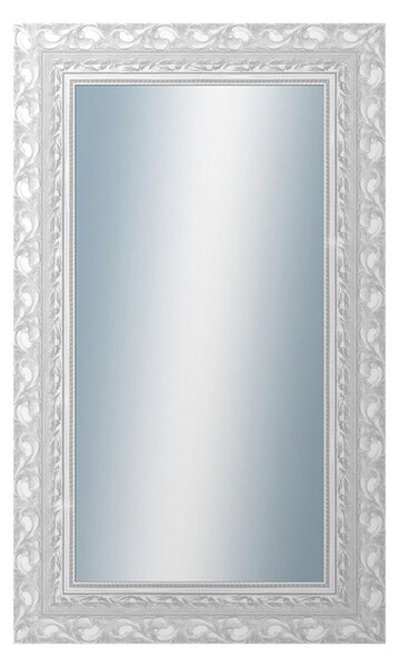 DANTIK - Zrkadlo v rámu, rozmer s rámom 60x100 cm z lišty ROKOKO strieborná hádzaná (2881)