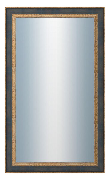 DANTIK - Zrkadlo v rámu, rozmer s rámom 60x100 cm z lišty ZVRATNÁ modrozlatá plast (3068)