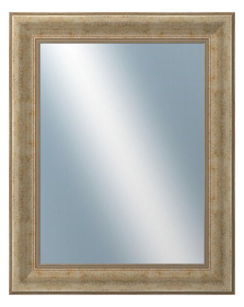 DANTIK - Zrkadlo v rámu, rozmer s rámom 40x50 cm z lišty KŘÍDLO malé strieborné patina (2775)