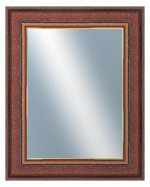 DANTIK - Zrkadlo v rámu, rozmer s rámom 40x50 cm z lišty ANGLIE hnedá Au Linka (612)