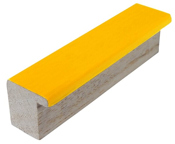 DANTIK - Zrkadlo v rámu, rozmer s rámom 40x50 cm z lišty PASTELKA žltá rovná (2561)