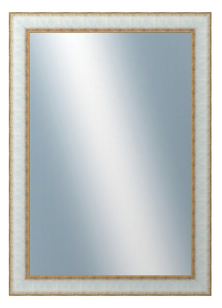 DANTIK - Zrkadlo v rámu, rozmer s rámom 50x70 cm z lišty DOPRODEJMETAL bielozlatá (3023)