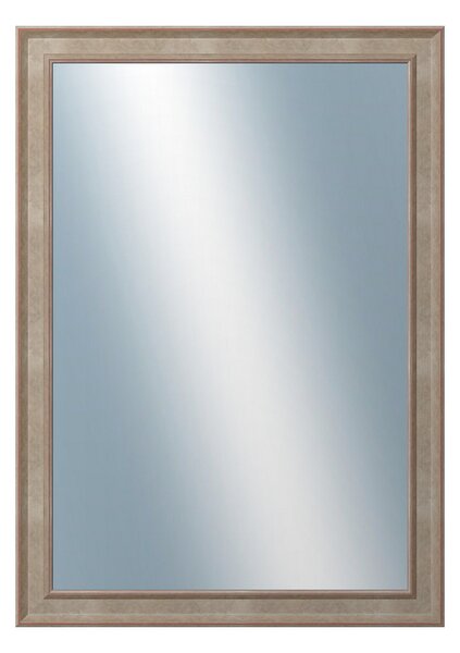 DANTIK - Zrkadlo v rámu, rozmer s rámom 50x70 cm z lišty TOOTH malá strieborná (3162)