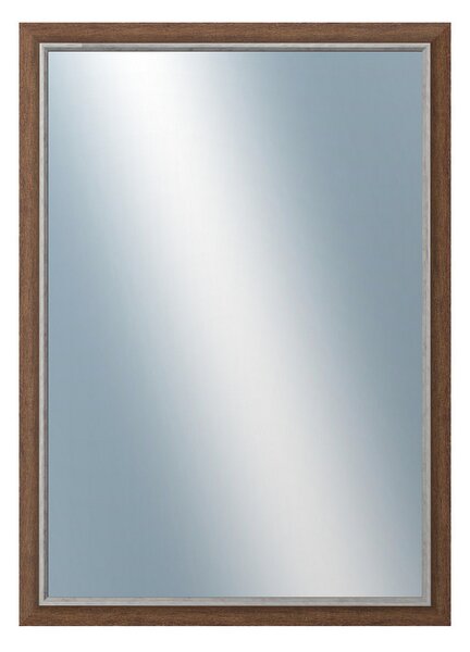 DANTIK - Zrkadlo v rámu, rozmer s rámom 50x70 cm z lišty TAIGA hnedá (3107)