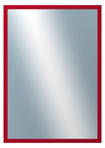 DANTIK - Zrkadlo v rámu, rozmer s rámom 50x70 cm z lišty PERLA červená lesklá (2878)