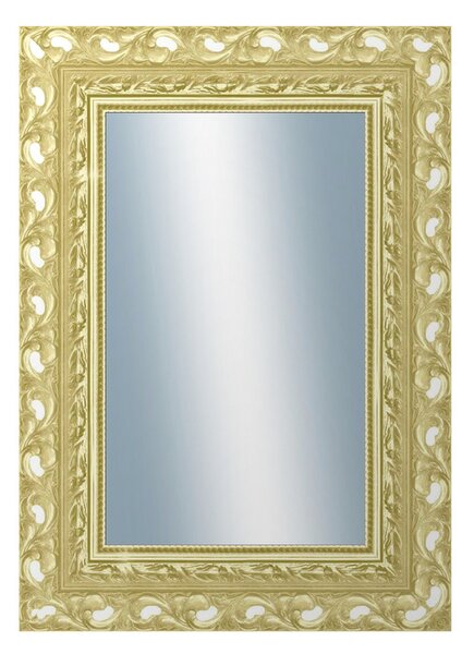 DANTIK - Zrkadlo v rámu, rozmer s rámom 50x70 cm z lišty ROKOKO zlatá hádzaná (2882)