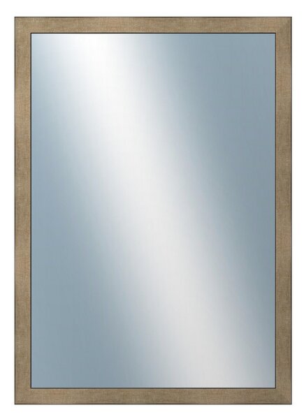 DANTIK - Zrkadlo v rámu, rozmer s rámom 50x70 cm z lišty KOSTKA platina (2785)
