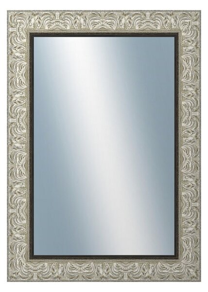 DANTIK - Zrkadlo v rámu, rozmer s rámom 50x70 cm z lišty PRAHA strieborná (2751)