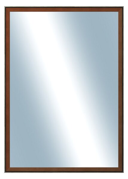 DANTIK - Zrkadlo v rámu, rozmer s rámom 50x70 cm z lišty Inclinata colori hnedá (3135)