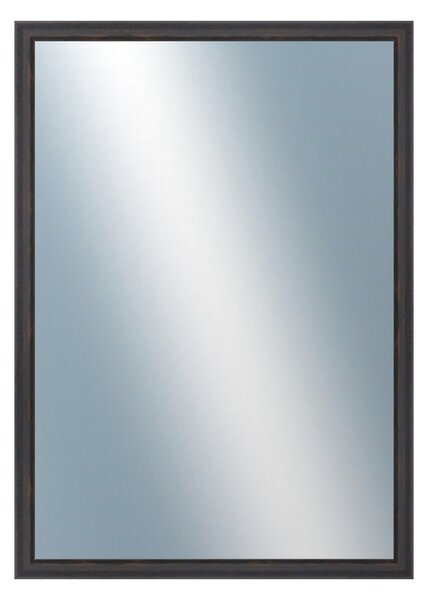 DANTIK - Zrkadlo v rámu, rozmer s rámom 50x70 cm z lišty DELFINO hnedá (2899)