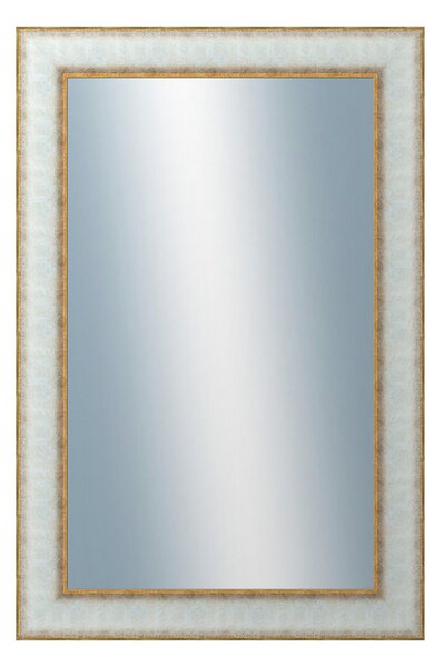 DANTIK - Zrkadlo v rámu, rozmer s rámom 40x60 cm z lišty DOPRODEJMETAL bielozlatá (3023)