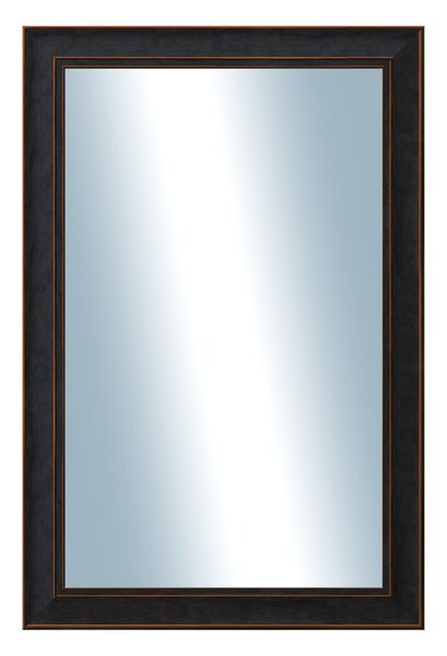 DANTIK - Zrkadlo v rámu, rozmer s rámom 40x60 cm z lišty ANDRÉ veľká čierna (3154)
