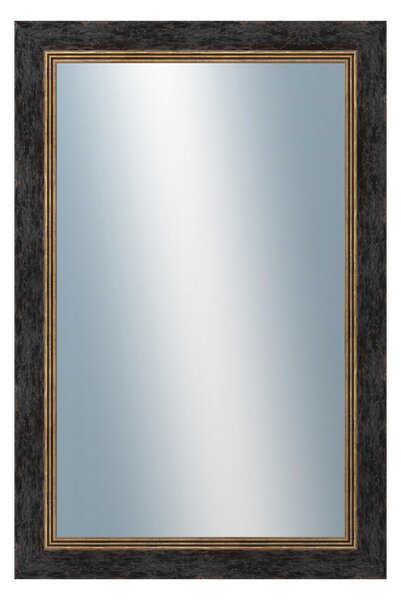 DANTIK - Zrkadlo v rámu, rozmer s rámom 40x60 cm z lišty CARRARA hnedočierna (2948)