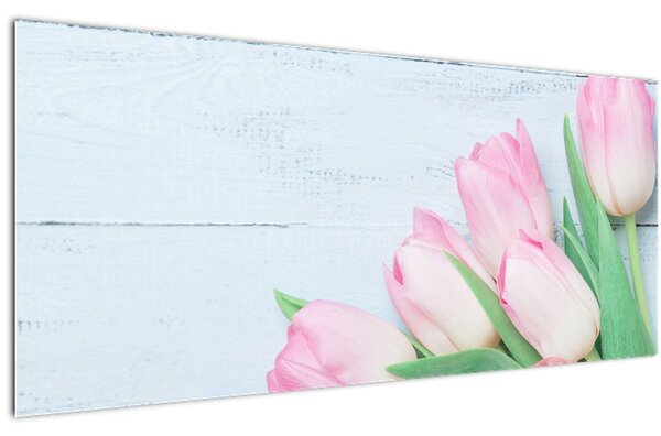 Obraz - Kytica tulipánov (120x50 cm)