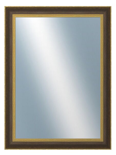 DANTIK - Zrkadlo v rámu, rozmer s rámom 60x80 cm z lišty ZVRATNÁ čiernozlatá plast (3071)