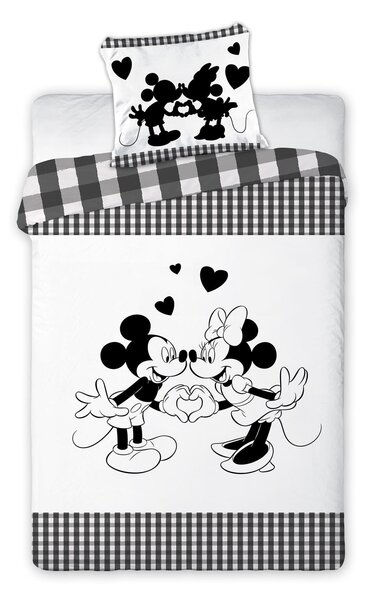 Posteľné obliečky Mickey a Minnie Biela