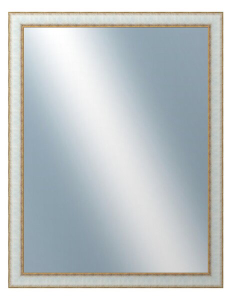 Zrkadlo v rámu Dantik 70x90cm z lišty DOPRODEJMETAL bielozlatá (3023)