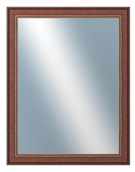 DANTIK - Zrkadlo v rámu, rozmer s rámom 70x90 cm z lišty ANGLIE hnedá Au Linka (612)