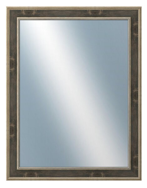 DANTIK - Zrkadlo v rámu, rozmer s rámom 70x90 cm z lišty TOOTH zlatá čierna (2780)