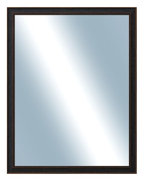 Zrkadlo v rámu Dantik 70x90cm z lišty ANDRÉ veľká čierna (3154)