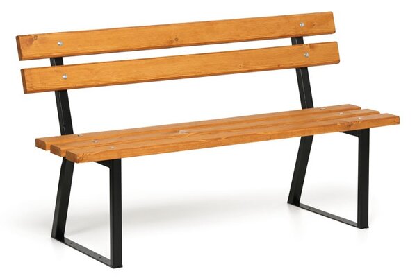 Parková lavička STANDARD s operadlom 1+1 ZADARMO, 1500 mm, limba