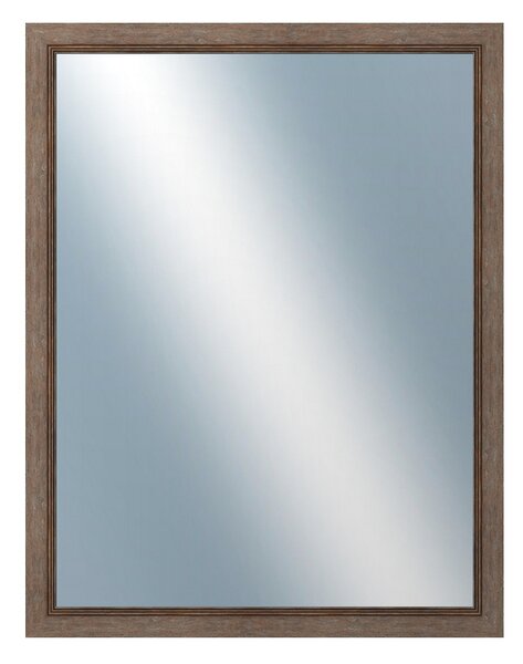 DANTIK - Zrkadlo v rámu, rozmer s rámom 70x90 cm z lišty CARRARA hnedá (2894)