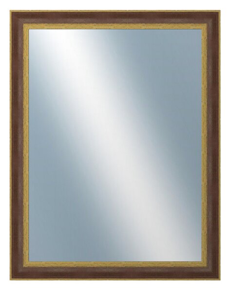 DANTIK - Zrkadlo v rámu, rozmer s rámom 70x90 cm z lišty ZVRATNÁ červenozlatá plast (3069)