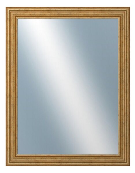 DANTIK - Zrkadlo v rámu, rozmer s rámom 70x90 cm z lišty HRAD zlatá patina (2822)