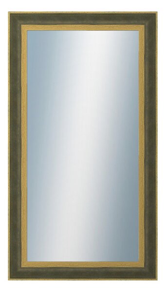 DANTIK - Zrkadlo v rámu, rozmer s rámom 50x90 cm z lišty ZVRATNÁ zelenozlatá plast (3070)