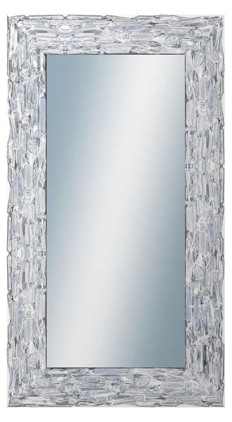 DANTIK - Zrkadlo v rámu, rozmer s rámom 50x90 cm z lišty Travertino strieborné (2893)