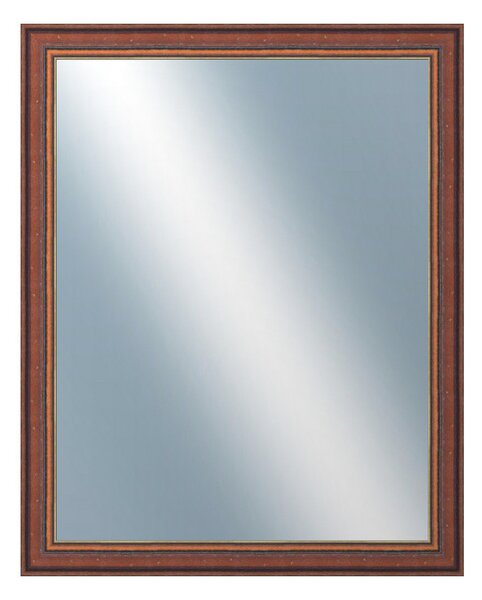 DANTIK - Zrkadlo v rámu, rozmer s rámom 80x100 cm z lišty ANGLIE hnedá Au Linka (612)