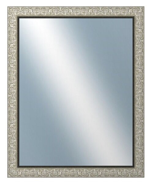 DANTIK - Zrkadlo v rámu, rozmer s rámom 80x100 cm z lišty PRAHA strieborná (2751)
