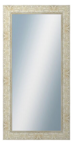 DANTIK - Zrkadlo v rámu, rozmer s rámom 50x100 cm z lišty PRAHA biela (2930)