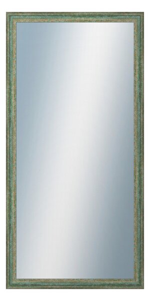 DANTIK - Zrkadlo v rámu, rozmer s rámom 50x100 cm z lišty LYON zelená (2706)